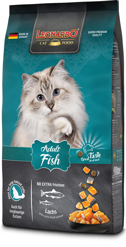 LEONARDO ADULT FISH Classic line Ξηρά τροφή για ενήλικες γάτες από 1 έτους, με φρέσκο σολωμό 7,5kg